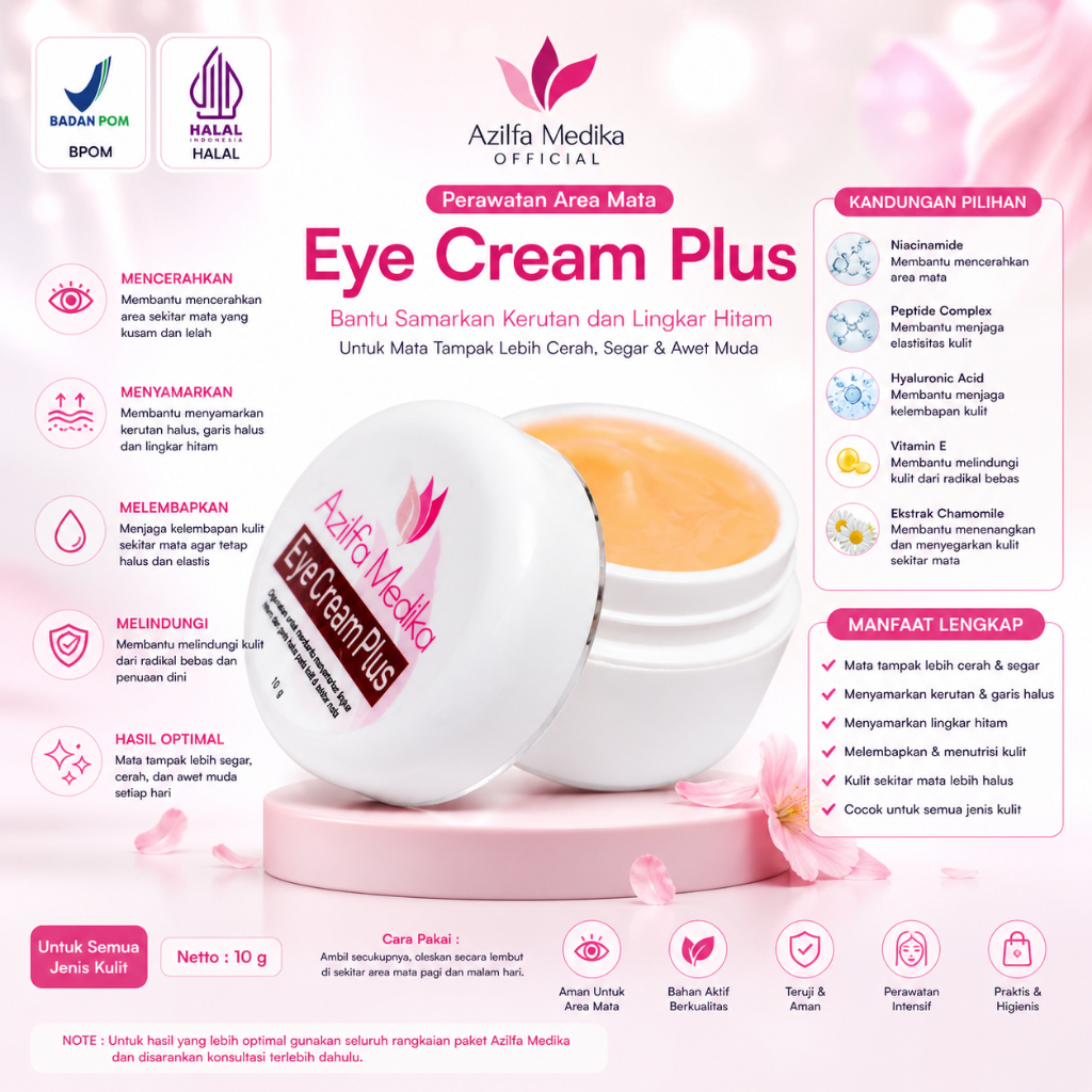 Azilfa Medika Eye Cream Advanced Timeless Essential Panda Serum Mata untuk Mencerahkan Area dan Meng