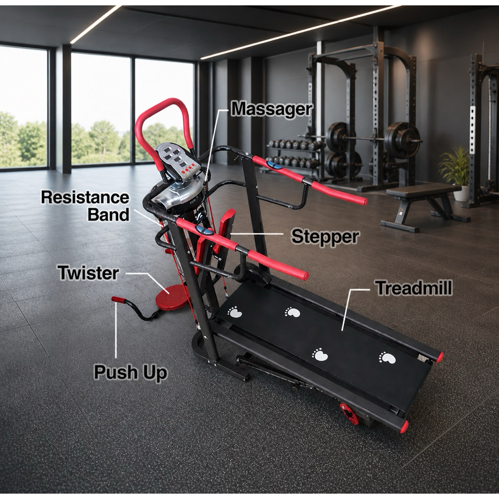 Treadmill Manual 6 Multi Fungsi Manual Second (bekas) MURAH Treadmill + Stepper + Massager
