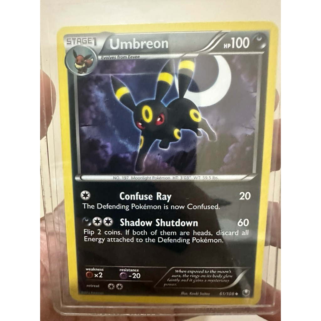 Umbreon 61/108 Dark Explorers Pokemon Card rare