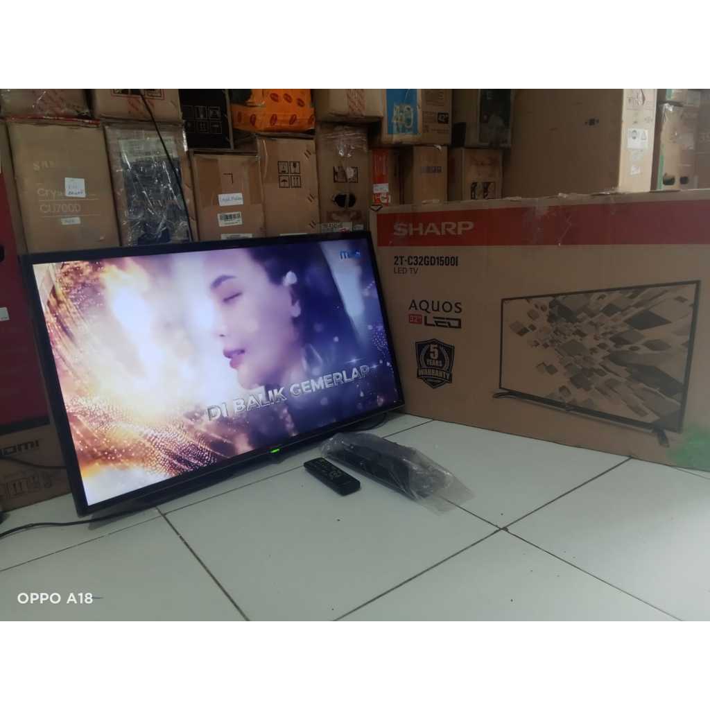 TV LED SHARP DIGITAL 32 INC KONDISI BEKAS SIAP PAKAI TANPA STB (6261)