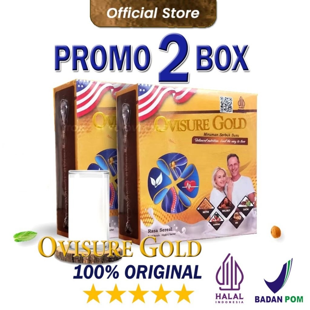 OVISURE GOLD ORIGINAL SUSU NABATI UNTUK KESEHATAN TULANG & NYERI SENDI ASLI BPOM OVISURE GOLD OFFICI