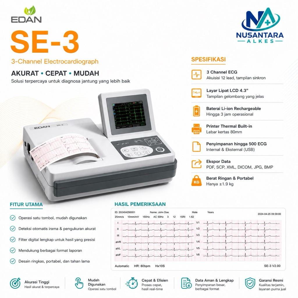 ECG EKG EDAN SE3 SE-3 MURAH