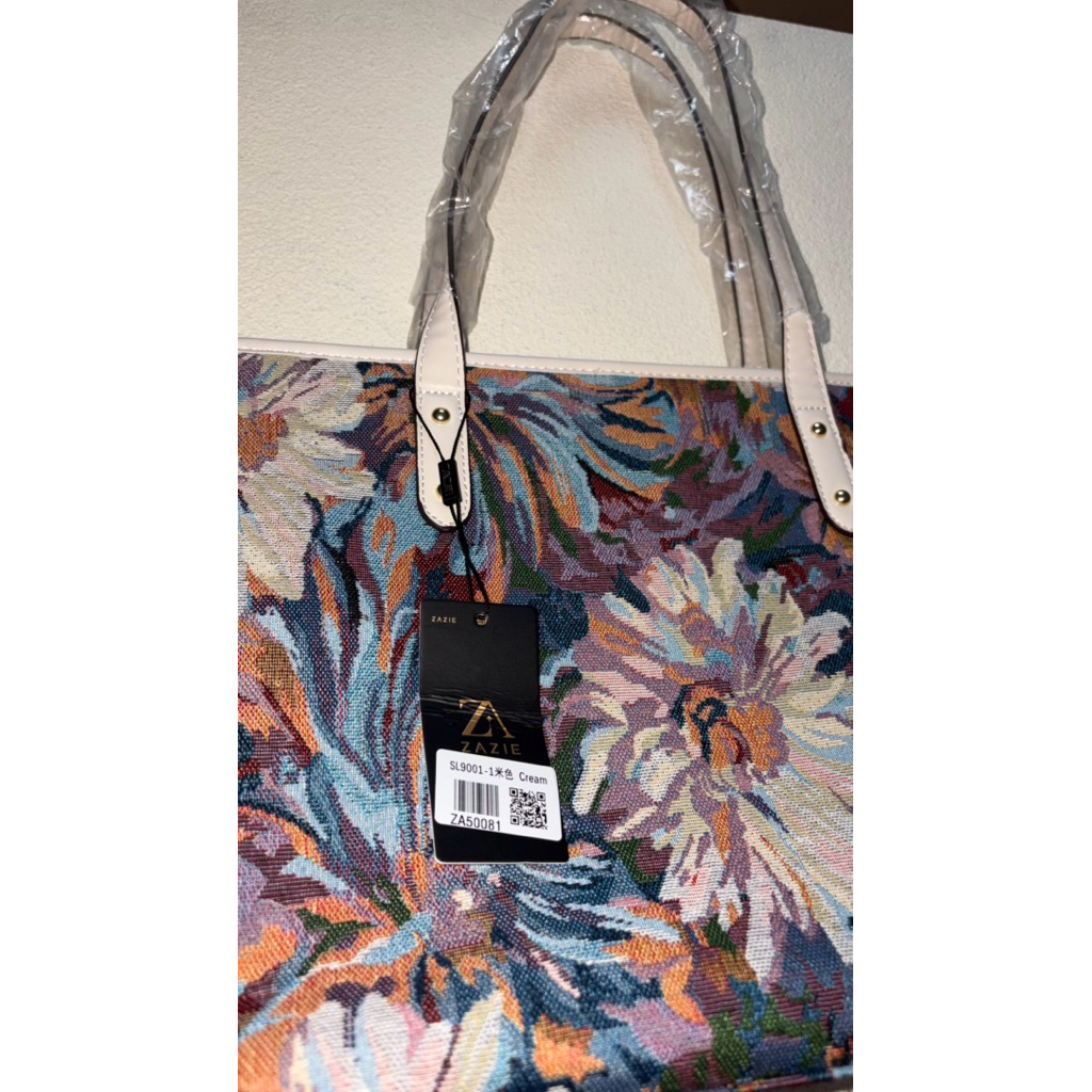 [NEW WITH TAG] ZAZIE Tas Wanita Hilda warna Putih Tas Tote Bag Wanita Tas jinjing Wanita Tote