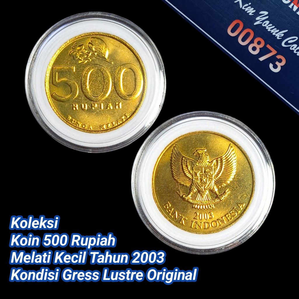 UKI003Coin 500 Rupiah Melati Kecil Thn 2003 Gress Lustre Original