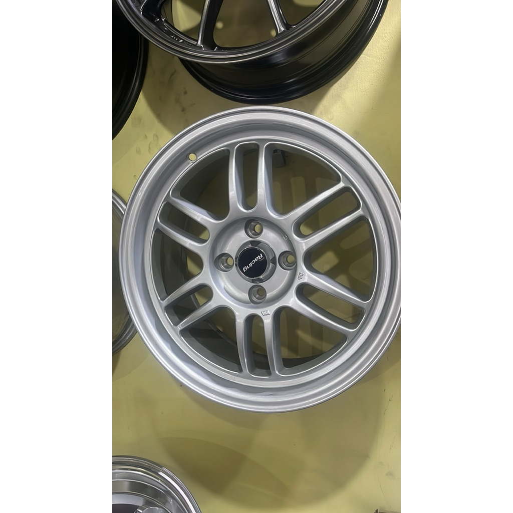 RPF ring 16 pcd 4x100 silver baru