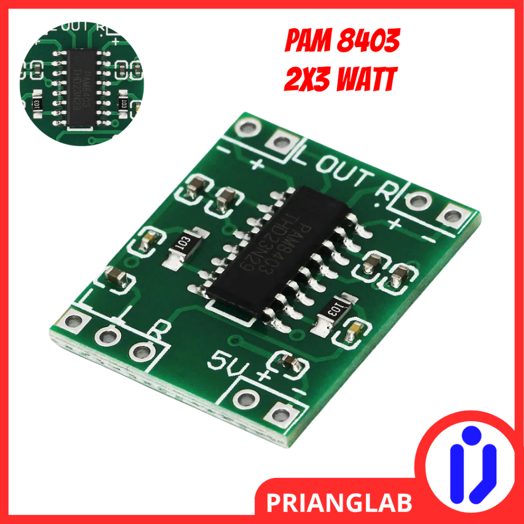 PAM8403 Mini Digital Audio Amplifier Class D 2x3W 5V DC / Micro PAM8403 5V Audio Amplifier PAM 8403 