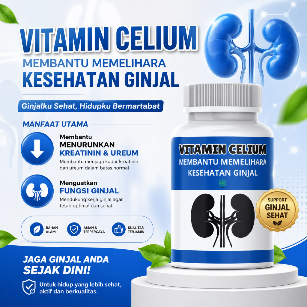 Promo Vitamin Celium Membantu menurunkan kreatinin dan ureum untuk cuci darah COD