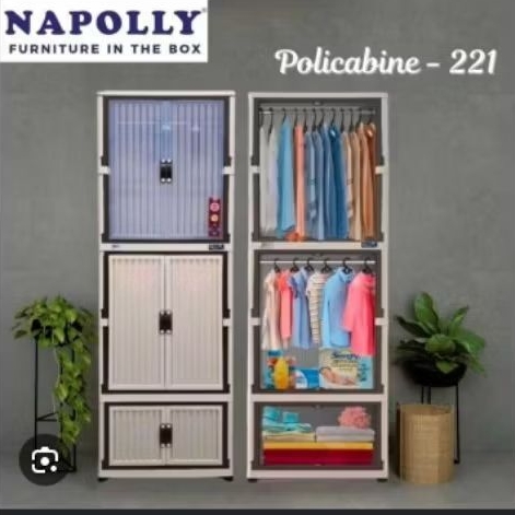 lemari plastik napolly putih aesthetic puma policabine 221