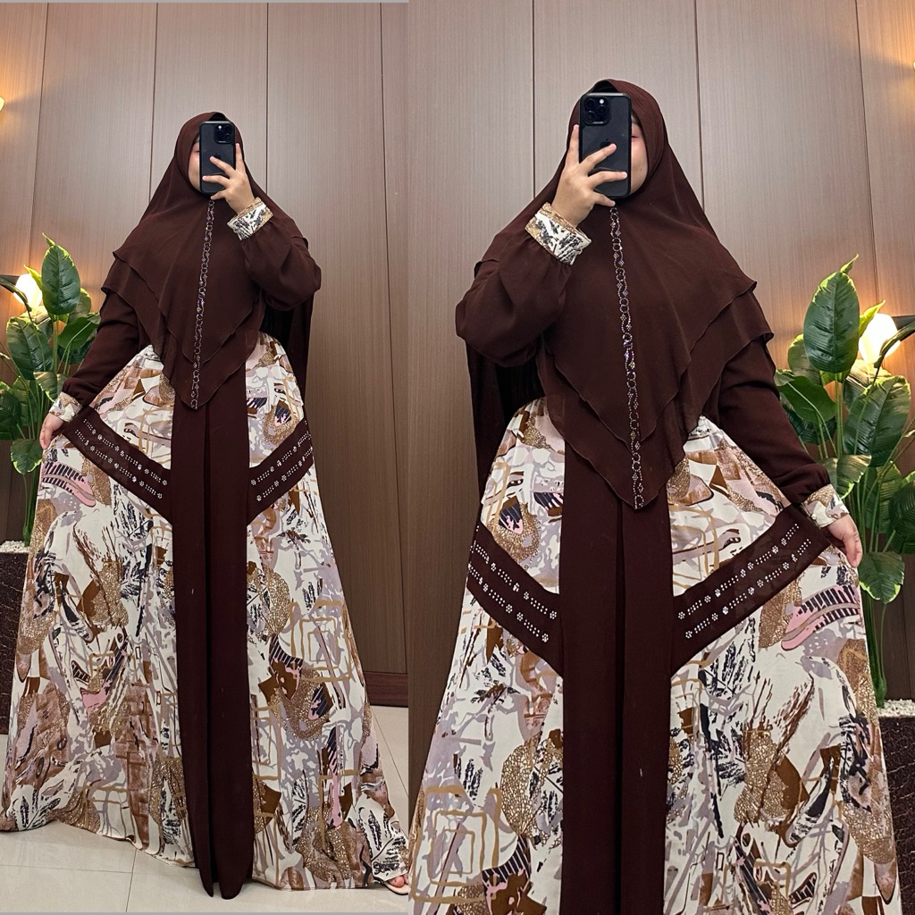 GAMIS CERUTY PRINTING BABYDOLL || DRESS MUSLIM