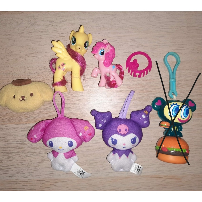 aneka mainan mcd my melody kuromi pompompurin my little pony mlp sanrio
