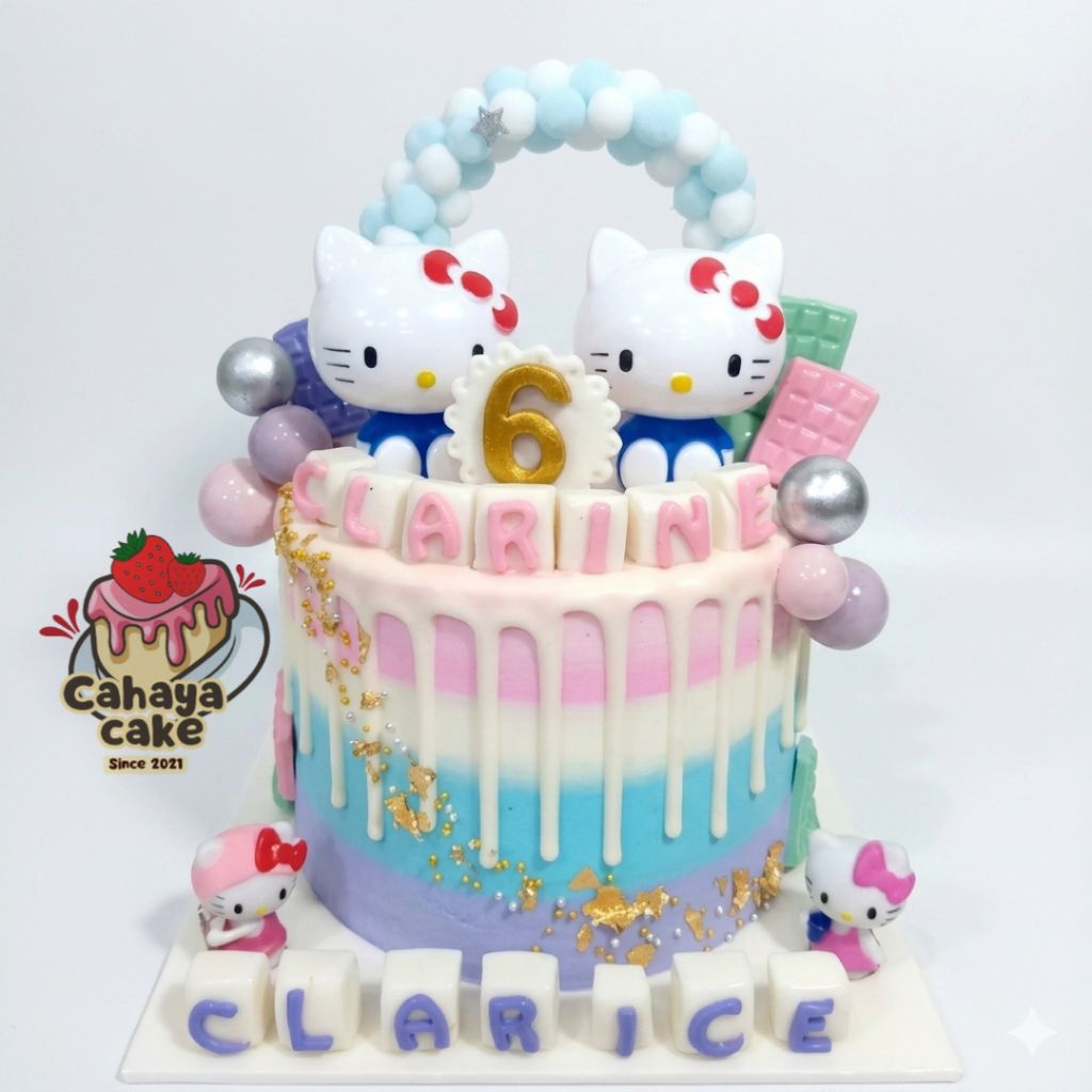 Kue Ulang Tahun Boneka / Hello Kitty Cake / Kue Ulang Tahun Anak Perempuan