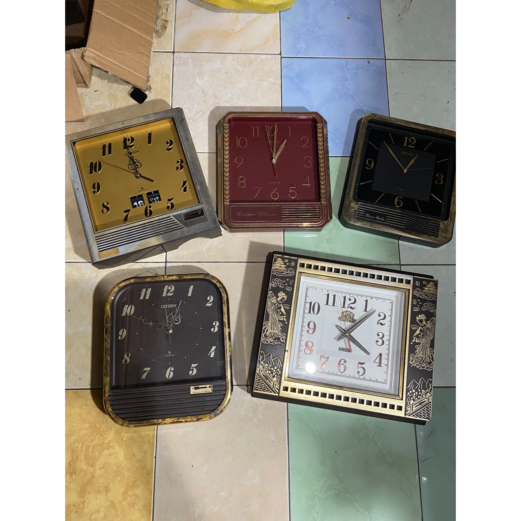 Borongan Jam dinding Seiko dan Citizen ORIGINAL