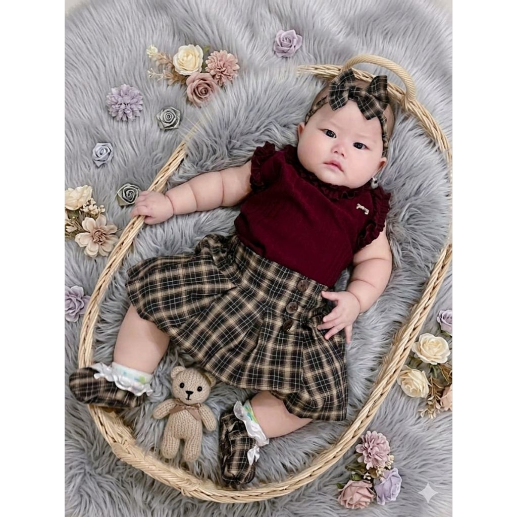 Set Rok Bayi Perempuan Newborn 0 sampai 12 bulan | Baju Bayi Baru lahir | 1 Set baju bayi kado lahir