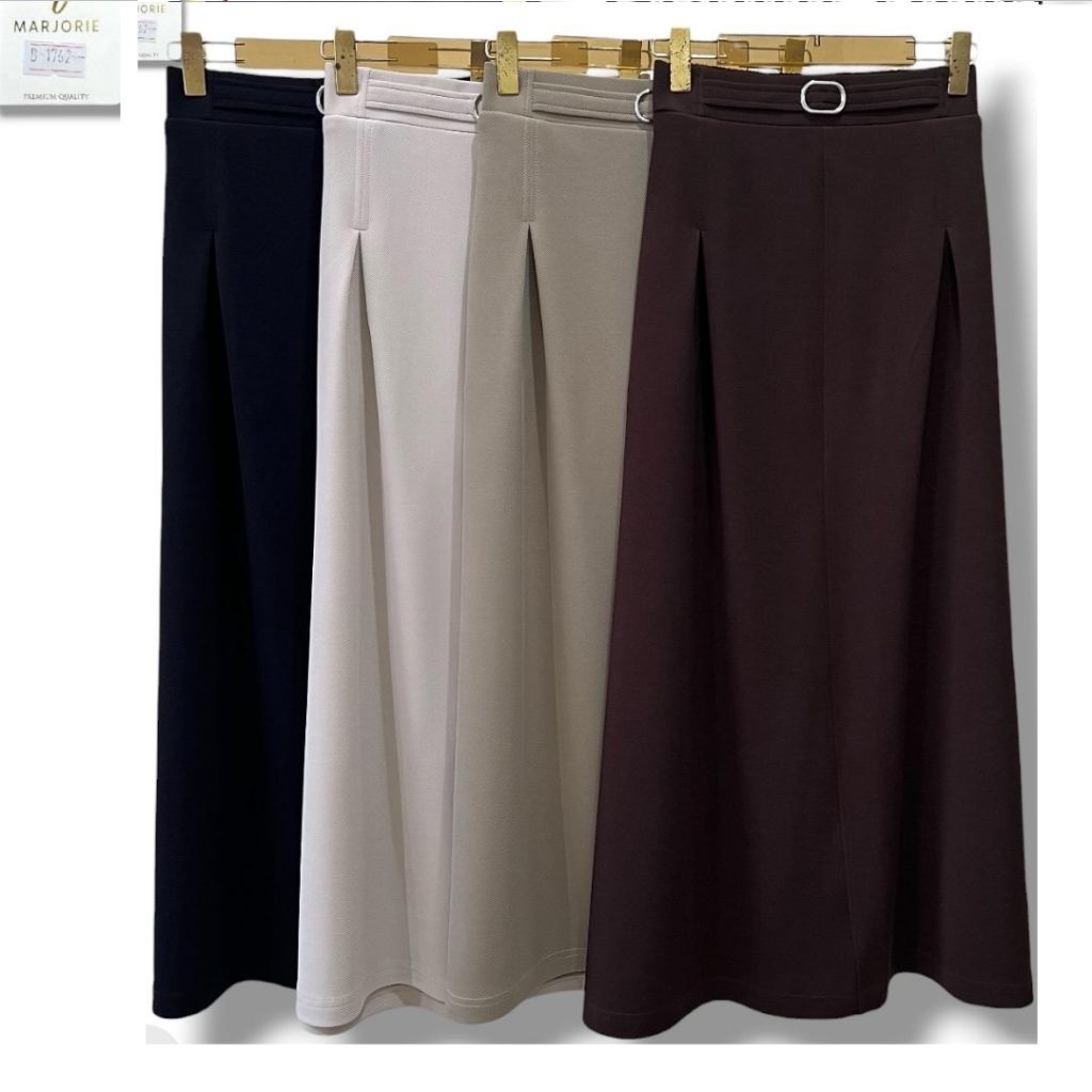 Rok MJ Marjorie Denim Twill Rok Wanita Remaja Kerja Daily Casual
