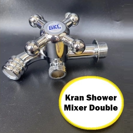 Kran Toilet Shower SKL Crom Baling-Baling - Kran Double Shower / Kran Cabang / Kran Shower Mixer Dou