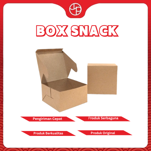 (UP) Dus Snack, Box Snack Coklat Polos 12x14