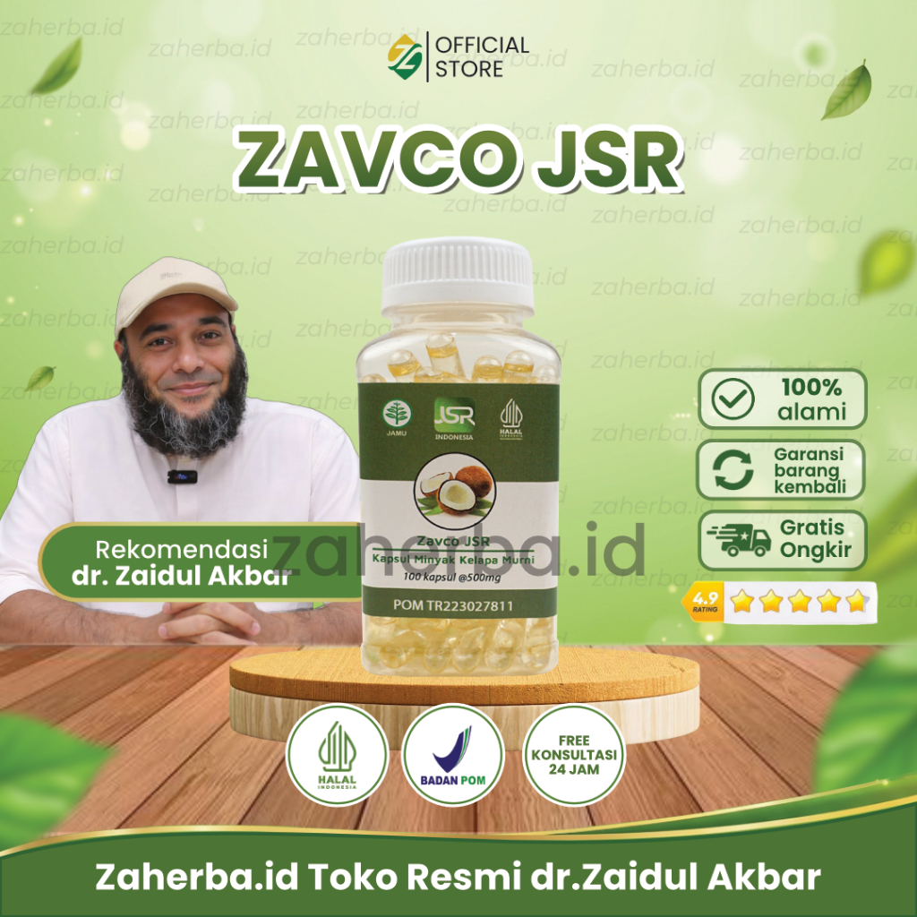 Original - VCO JSR dr Zaidul Akbar 100 Kapsul - Virgin Coconut Oil