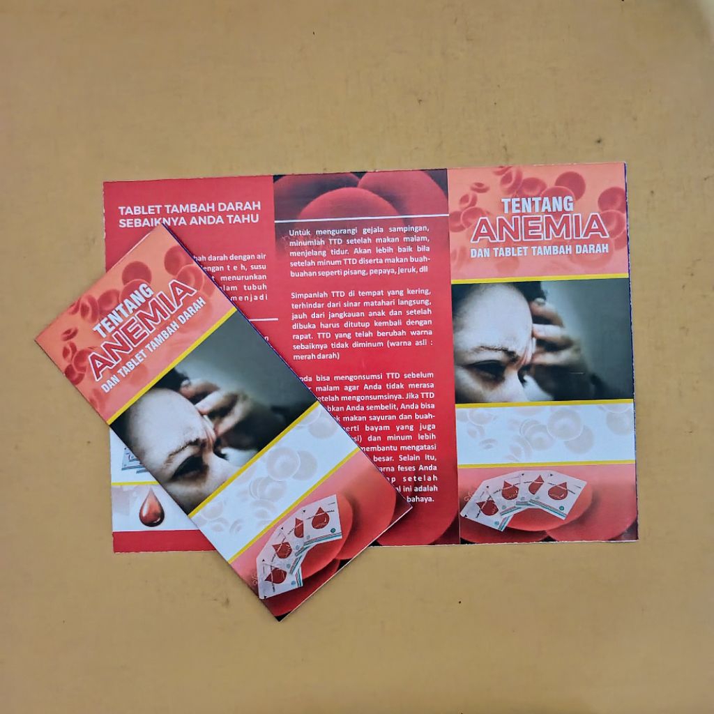 Leaflet Anemia - Brosur Kesehatan Anemia - Leaflet promkes Tablet Tambah Darah