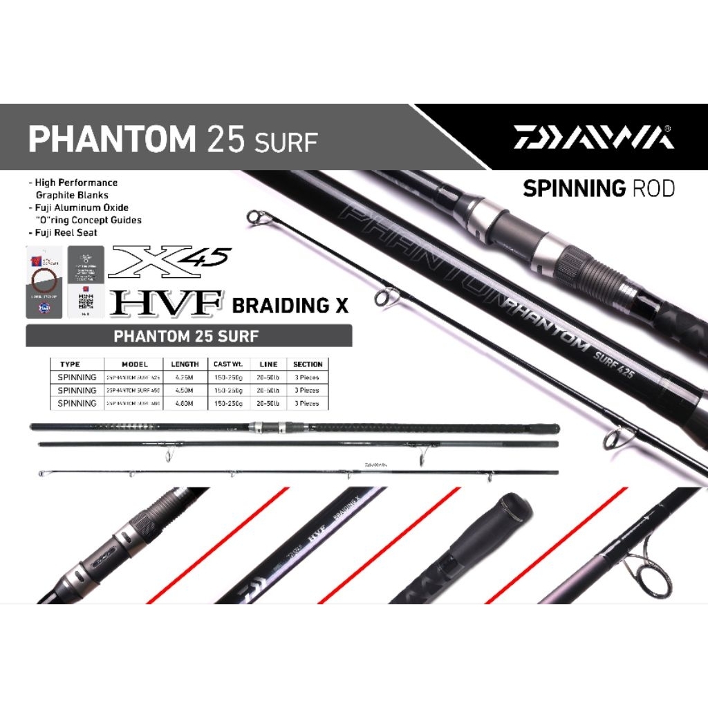 Joran Pancing DAIWA PHANTOM SURF 2025 3 Section