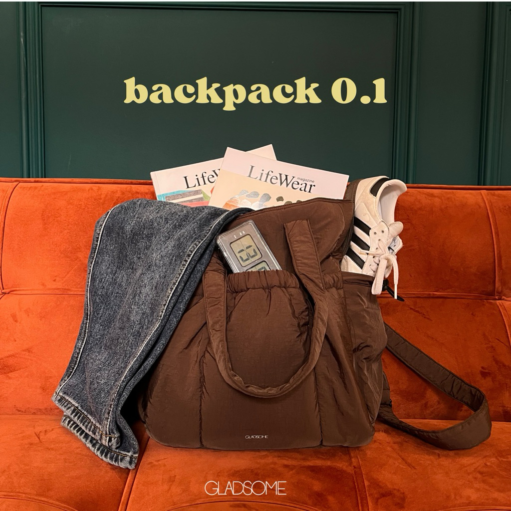 Backpack 0.1 - Gladsome / Tas Punggung & Tas Bahu Wanita / Bahan Nylon Crinkle / Anti Air