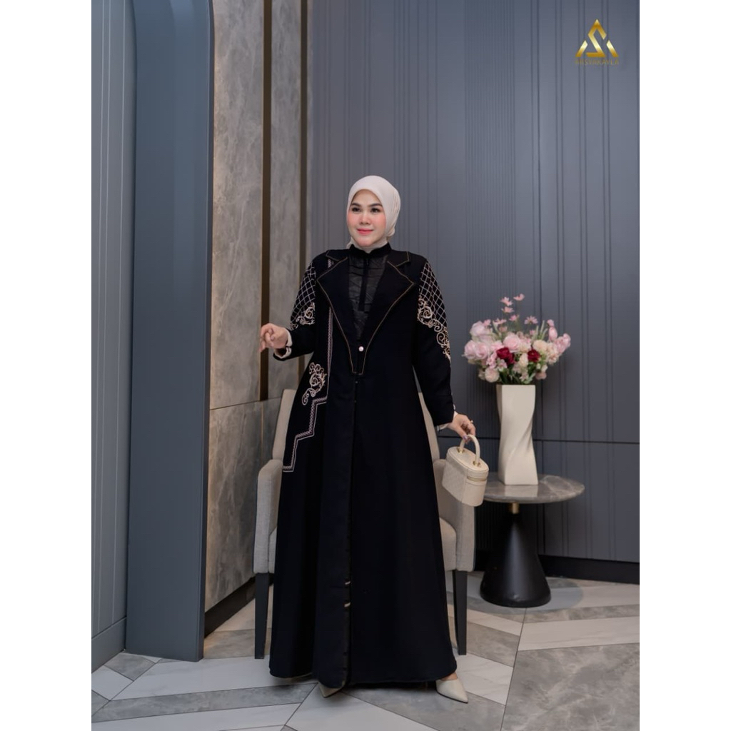 gamis bordir by ARSYAKAYLA