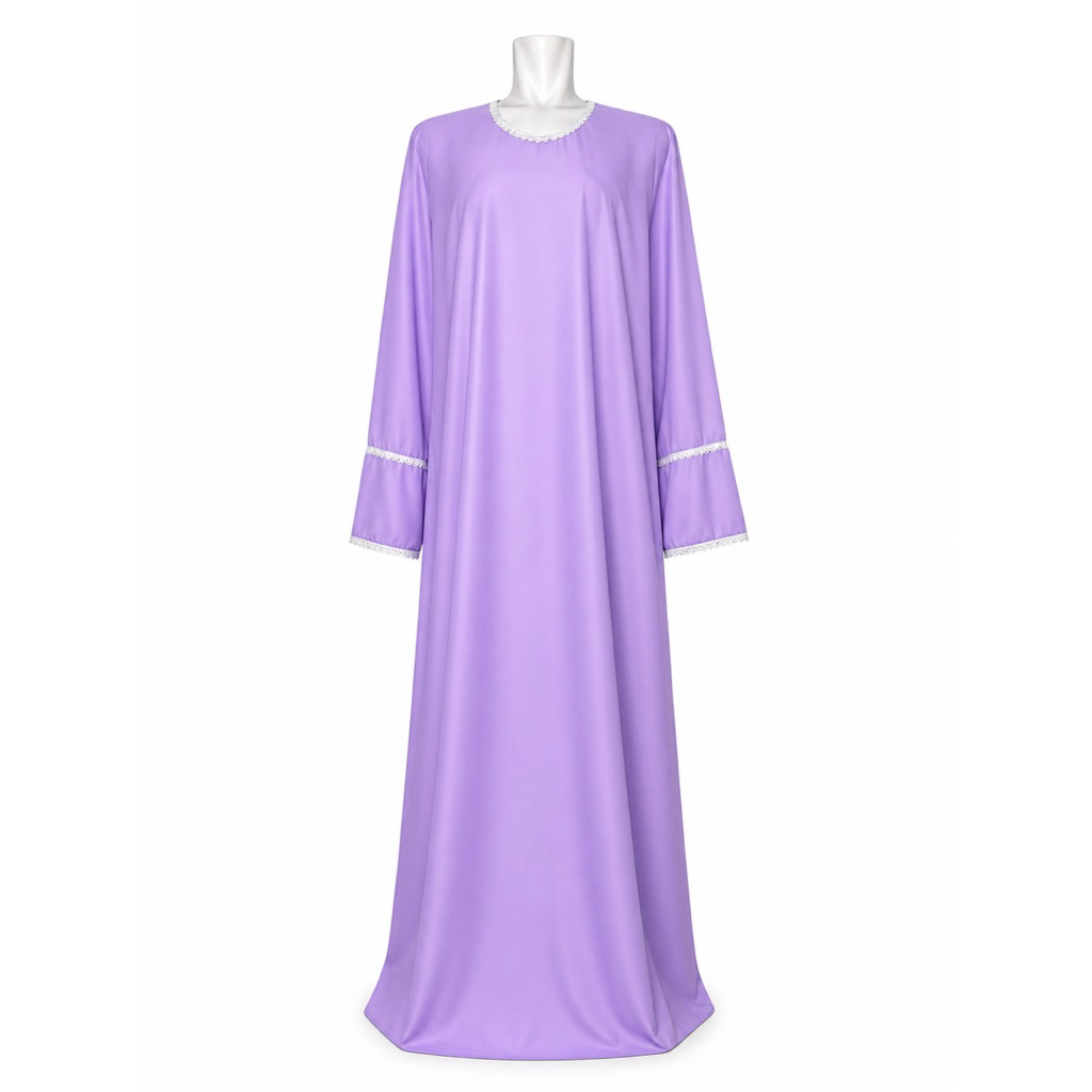 MUKENA ABAYA SHOLAT Warna Ungu Lavender