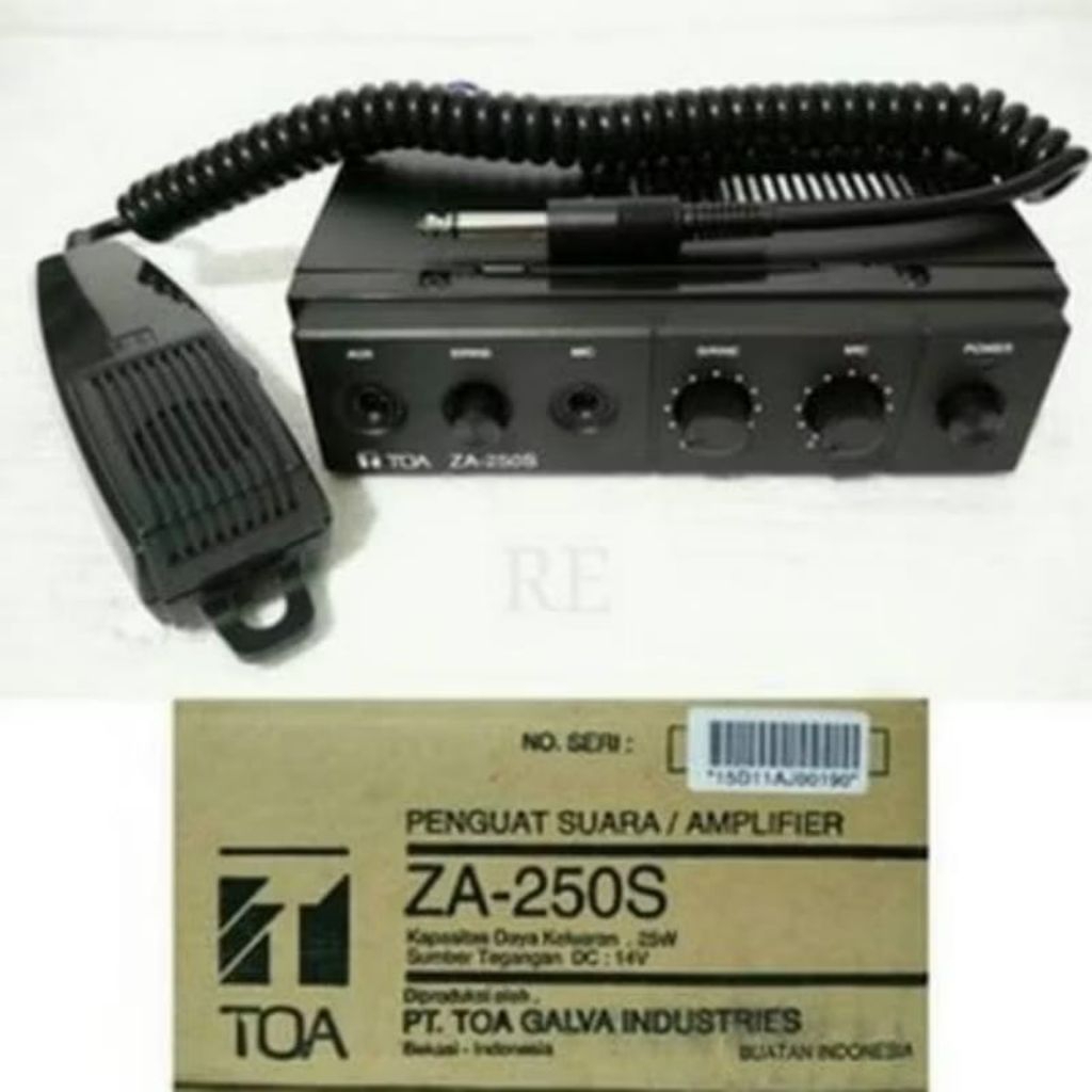 CAR AMPLIFIER TOA ZA-250S ORIGINAL PLUS MIC ZA 250S ZA250S