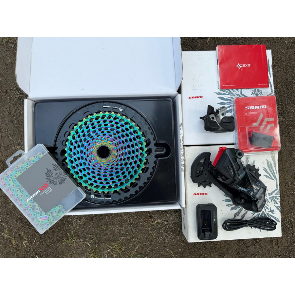 Mini Groupset Sram XX1 Axs Wirelles 12 Speed Warna Rainbow 10/52T Note GX Axs XO1 Transmission