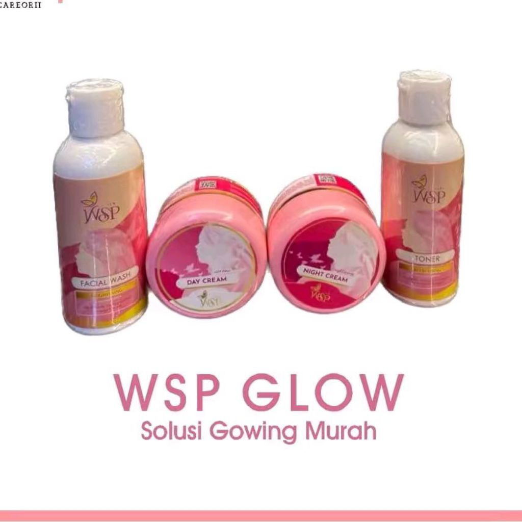 wsp glow/wsp glow skincare/skincare wsp glow/paket wajah wsp glow original