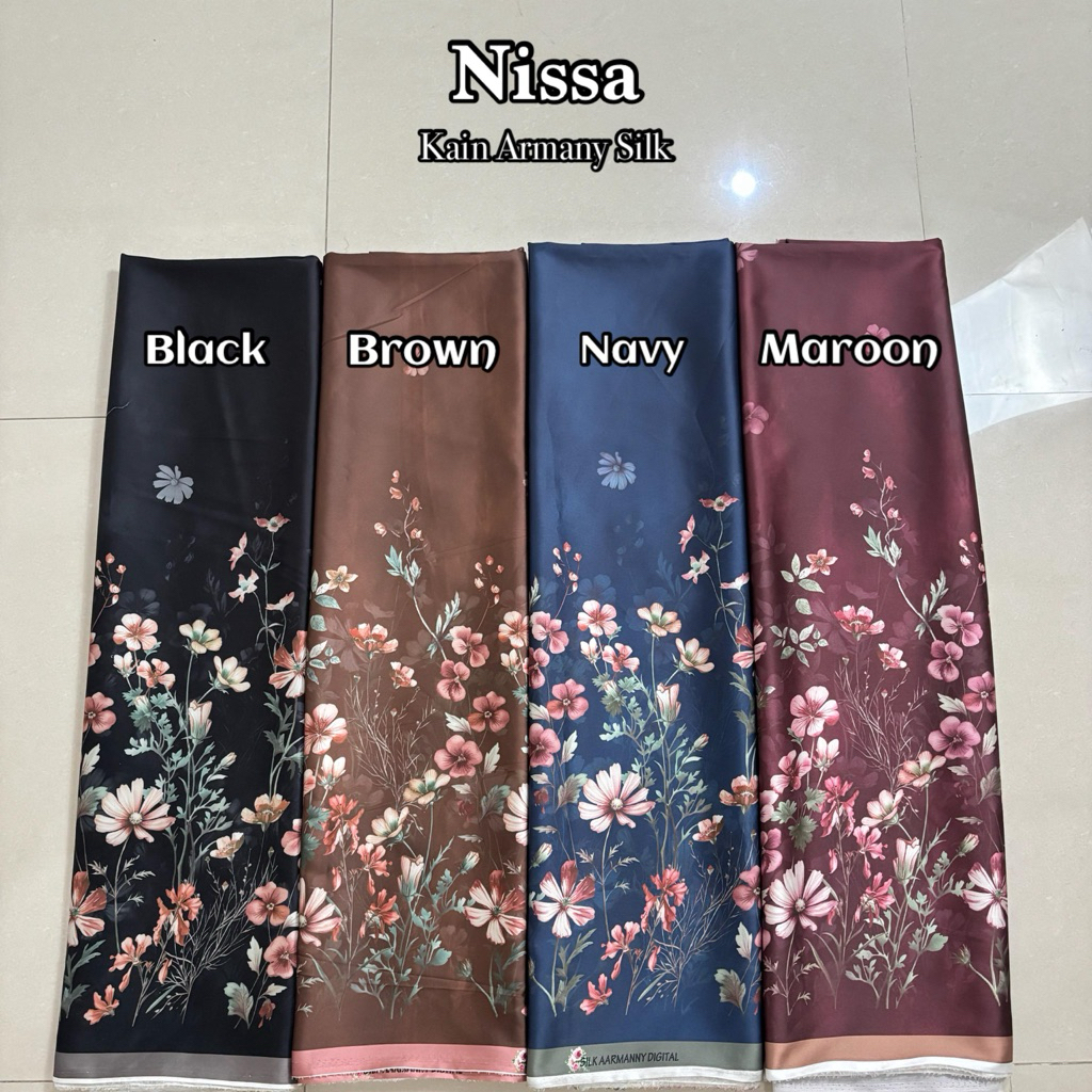 kain arabian silk motif bunga | SERUMPUN | kain baju bakal sutra premium