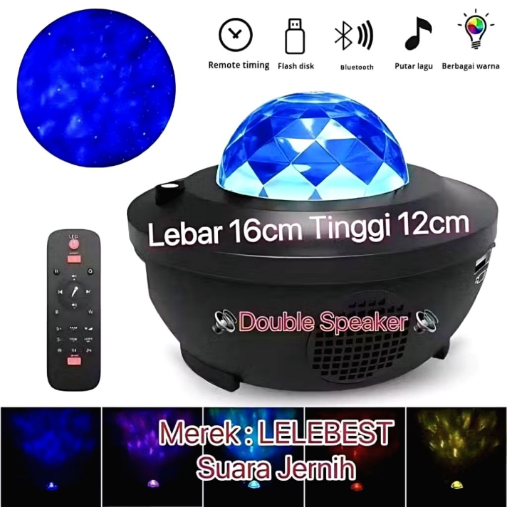 Galaxy Star Projector Lamp + Speaker Bluetooth