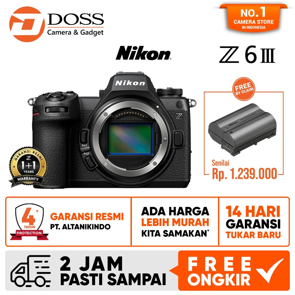 Nikon Z6 III Nikon Z6III Nikon Z6 Mark III Body Only Mirrorless Camera