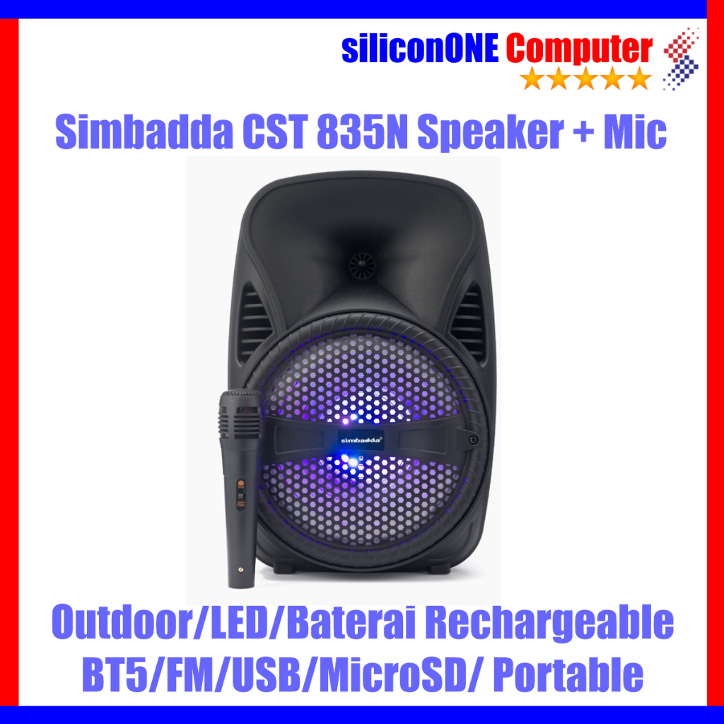 Simbadda Speaker CST835N CST 835 835N Bluetooth Portable Outdoor 1 Mic Baterai