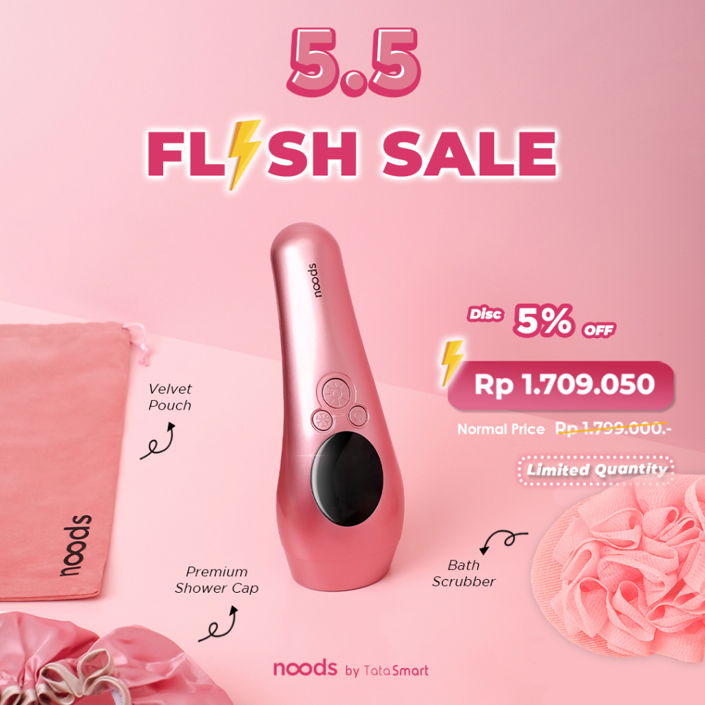 NOODS - Alat Laser Premium Penghilang Perontok Bulu Ketiak Kaki Tangan Kemaluan Permanen IPL Hair Re