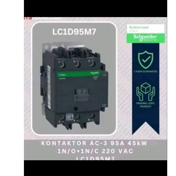 SCHNEIDER ELECTRIC CONTACTOR LC1D95A