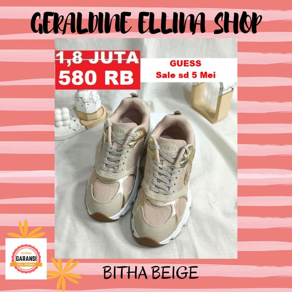 Sepatu sneakers Guess wanita 100% original SALE BITHA