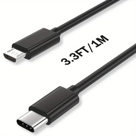 Kabel Data Cable USB Type C to Micro 2A 1M Kabel USB C ke Micro USB OTG, Kabel Pengisi Daya Powerban