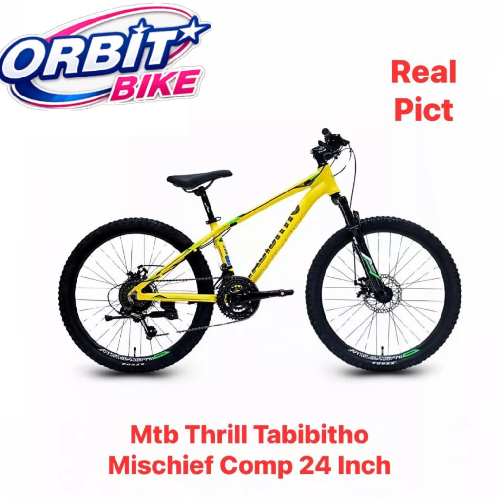 Sepeda Gunung MTB 24 Inch Thrill Tabibitho Mischief Com 21 Speed Frame Alloy