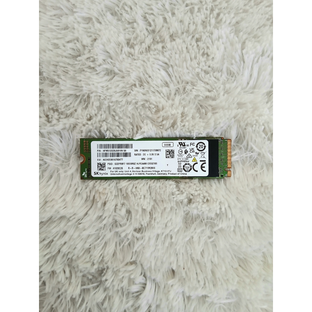 SSD M.2 NVMe SK Hynix 512GB PCIe Gen3 x4 Original Copotan Laptop Normal Mulus
