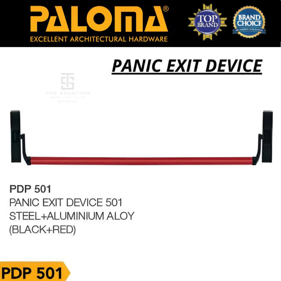 PALOMA Panic Door Exit Device Handle Tarikan Pintu Darurat Gedung Kantor PDP 501