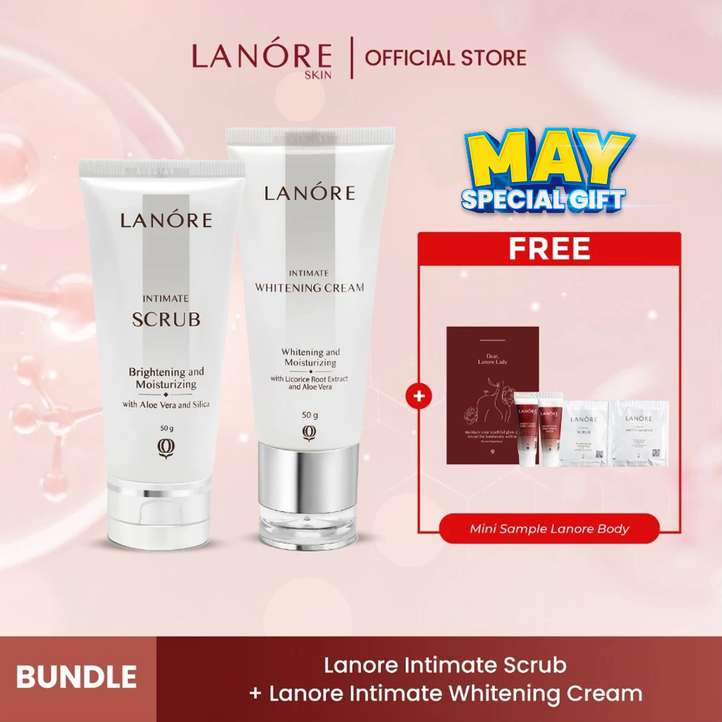 Paket Lanore Intimate Whitening Scrub & Lanore Intimate Whitening Cream
