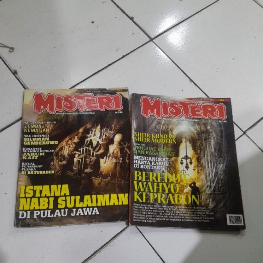 2 MAJALAH MISTERI 2014/2011 BUKU BEKAS