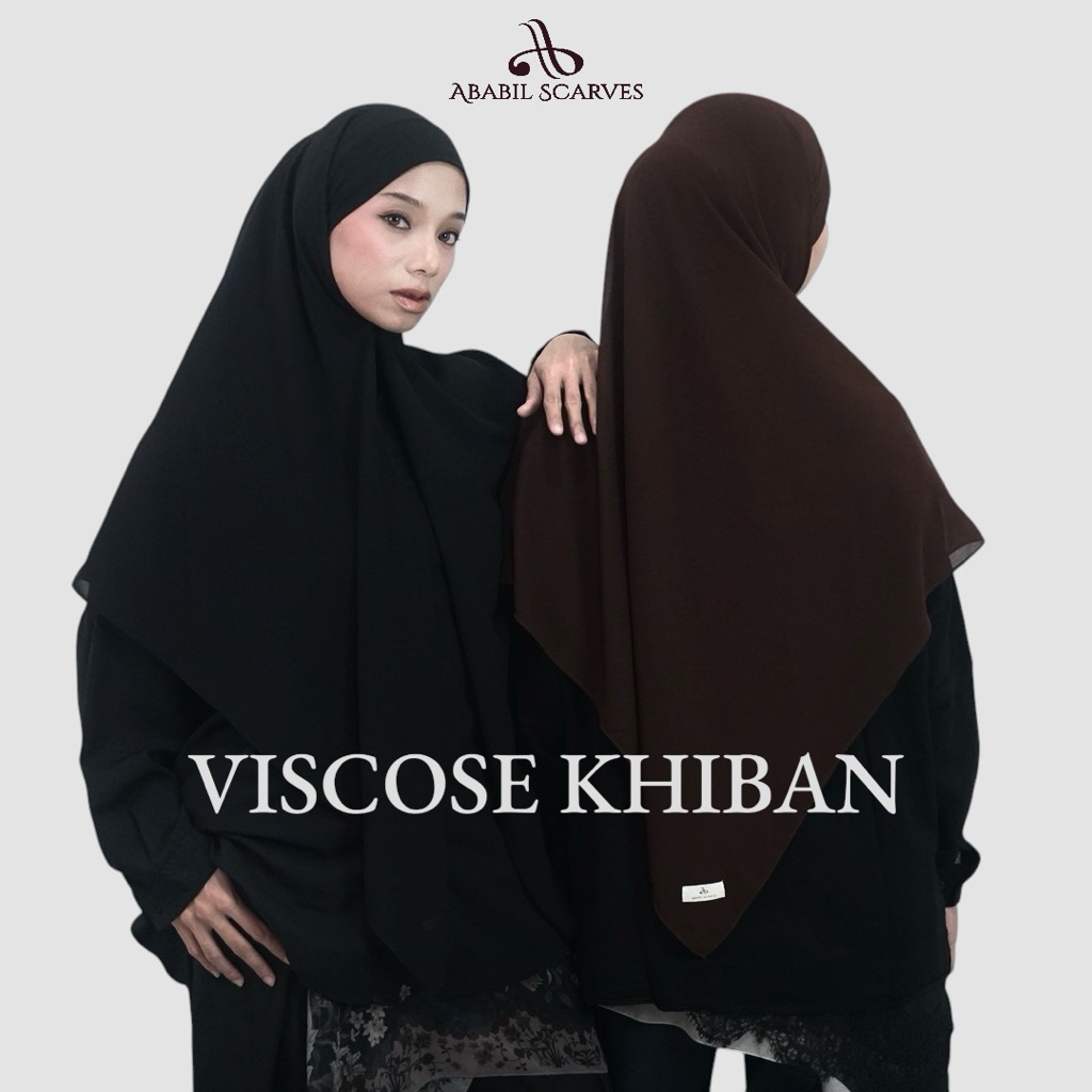 ABABIL SCARVES ~ VISCOSE KHIBAN ~ Khimar Bandana French Square Viscose Bamboo Premium Adem