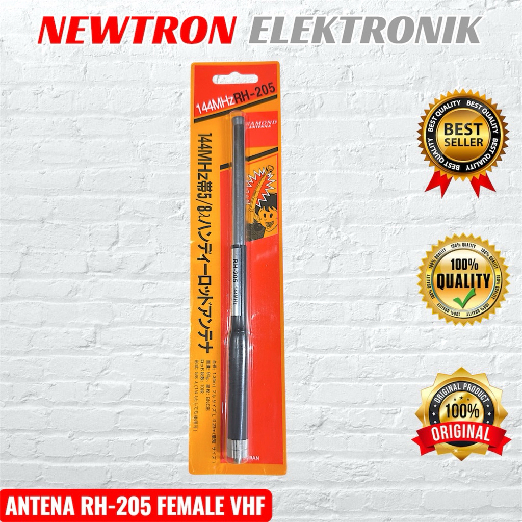 Antena RH205 Female VHF 136-174Mhz Compatible HT Baofeng UV5R UV82 Weierwei 3288 3288S Berlin FM-V6R
