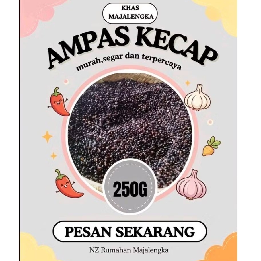 Ampas Kecap Kedelai Hitam asli Majalengka 250gram