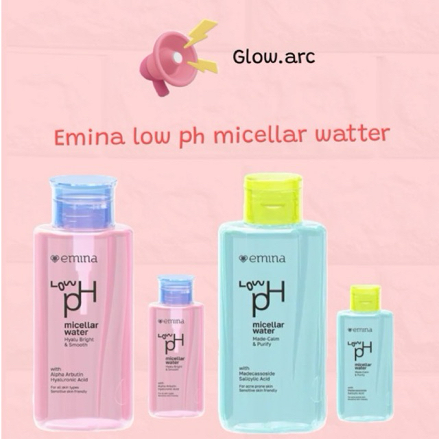 Emina low ph micellar watter l double cleansing