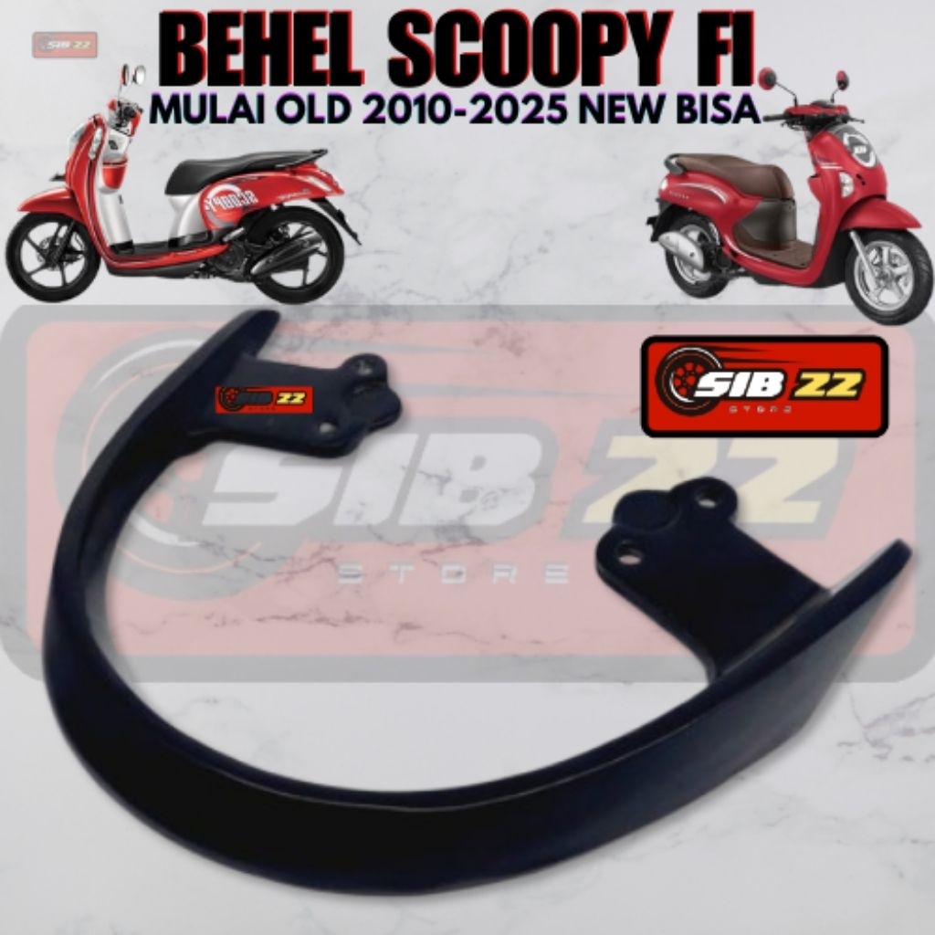 Behel Belakang Honda Scoopy Old dan New/ Behel Scoopy Tahun 2017-2020/Planger Belakang Scoopy