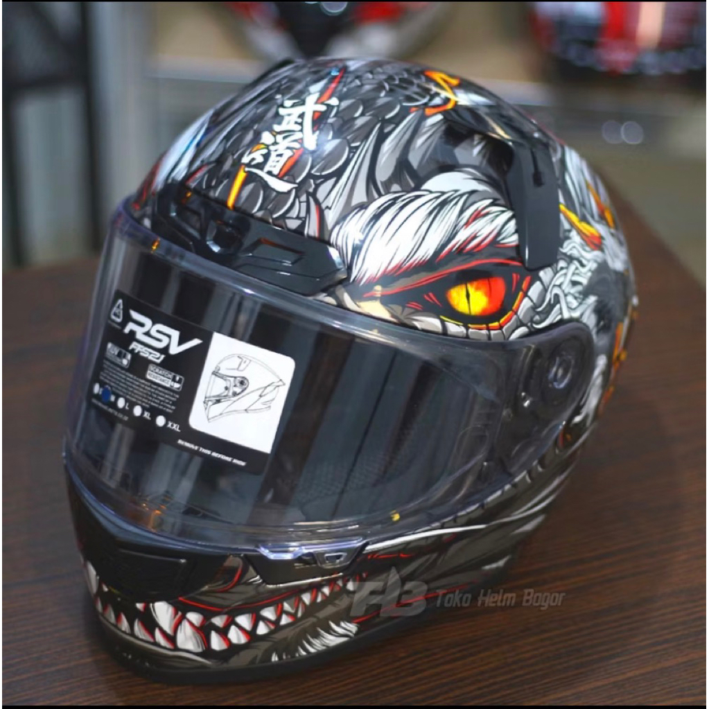 Helm RSV ffs21 motif Dragon repaint waterdecal helm repaint custom