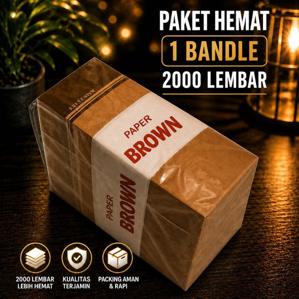 kertas exclusive brown premium paper 1 bundle manis