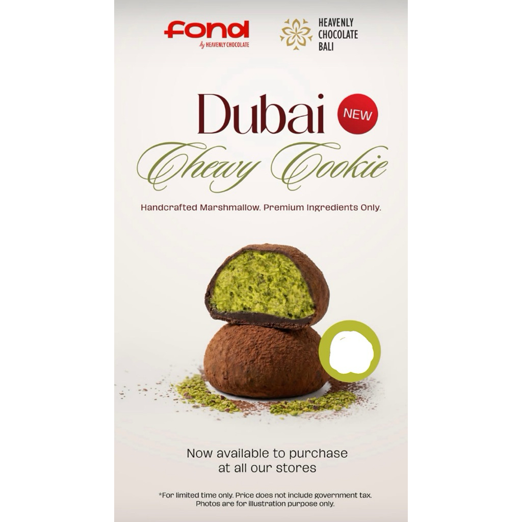 Coklat dubai chewy heavenly Chocolate bali